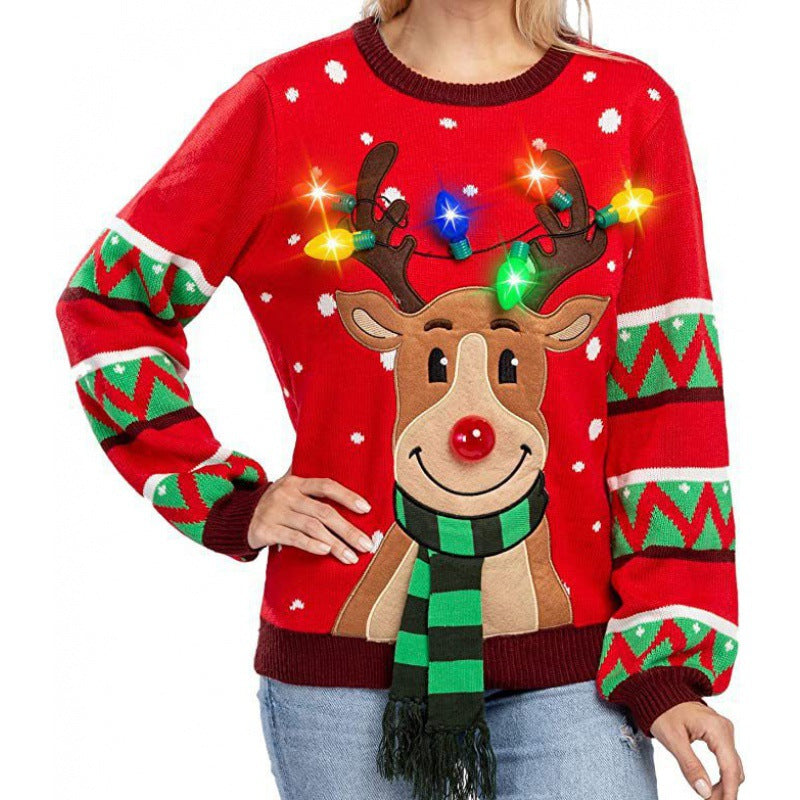 Light-up ugly Christmas sweater